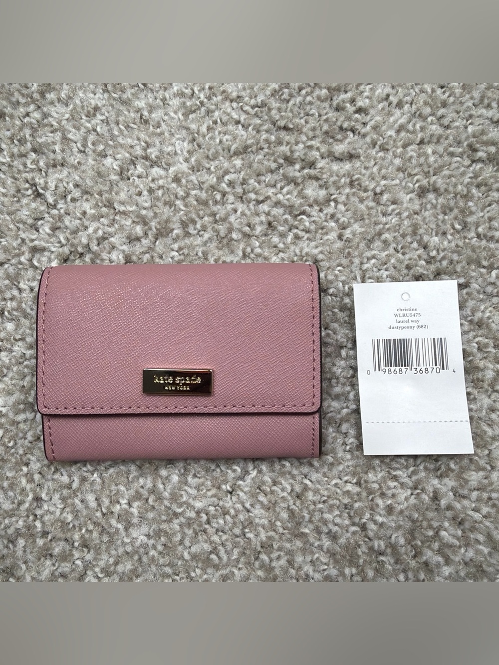 Kate Spade Wallet Christine Laurel Way Mini Card Holder Pink NEW